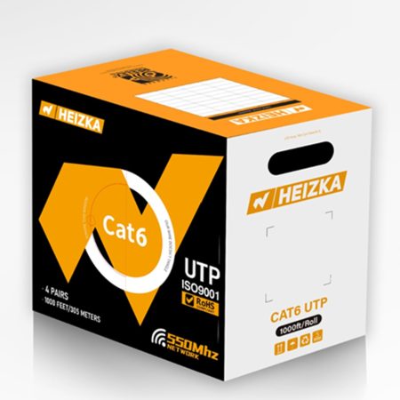 Heizka CAT6 U/UTP cable packaging box, 305m/1000ft roll, ISO9001 and RoHS compliant