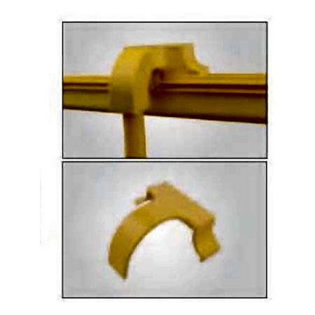 Heizka yellow fibre raceway movable exit kit fitted to the side of a raceway run