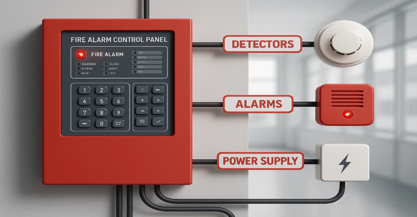 Fire alarm and emergency communication cabling solution architecture