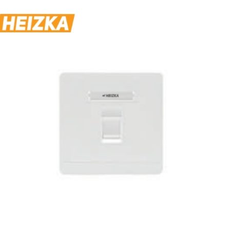 Heizka network wall faceplate HEA8601 86x86 mm 1 port ABS outlet plate